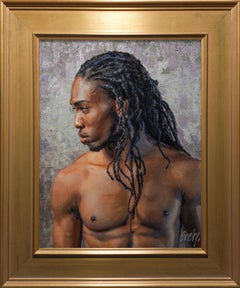 "Reflection" – Figurative Oil Painting of a Male Portrait by Dave Seeley