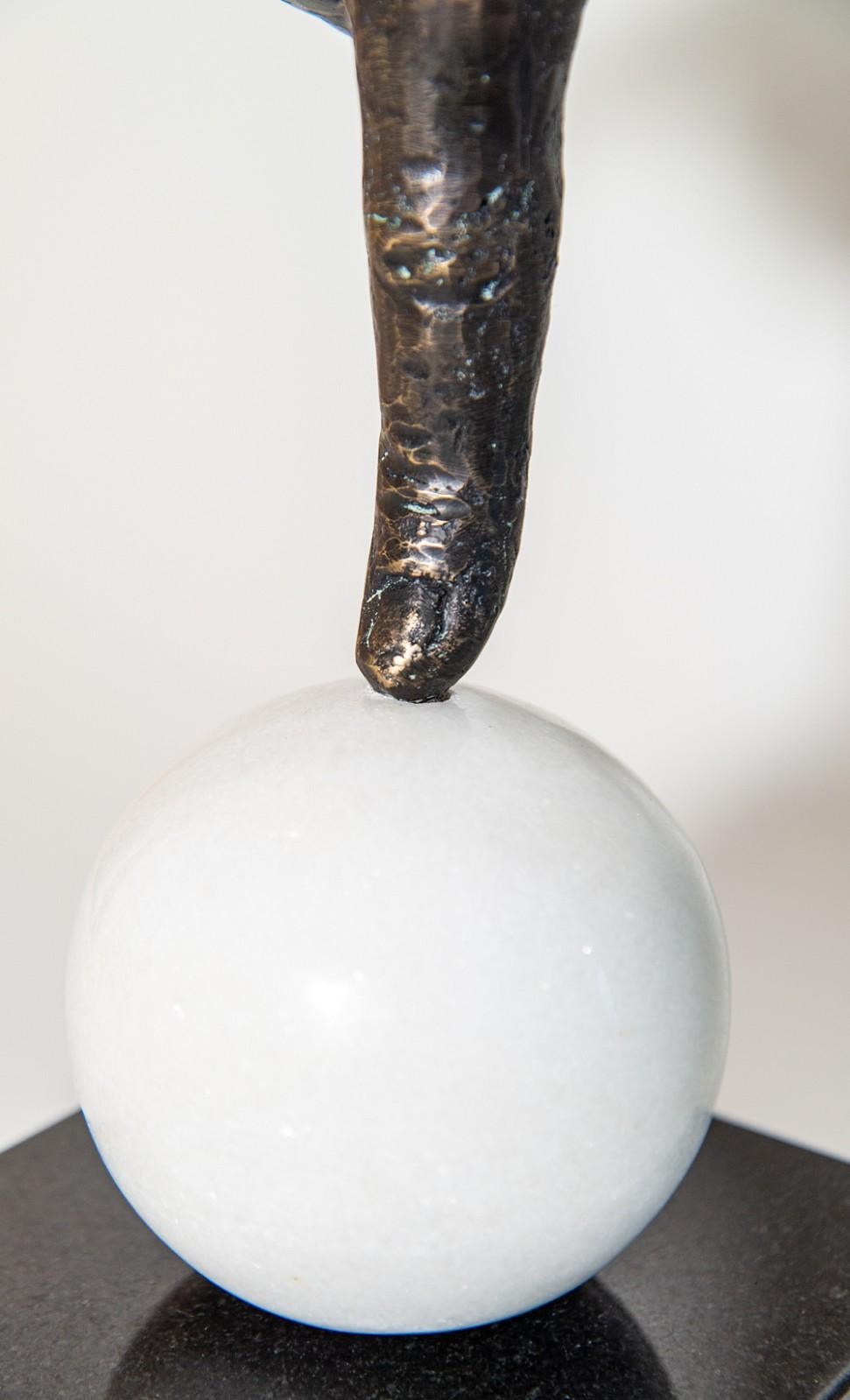 Balance AP/7 - figurative, playful, pop-art, bronze, granite, marble sculpture For Sale 2