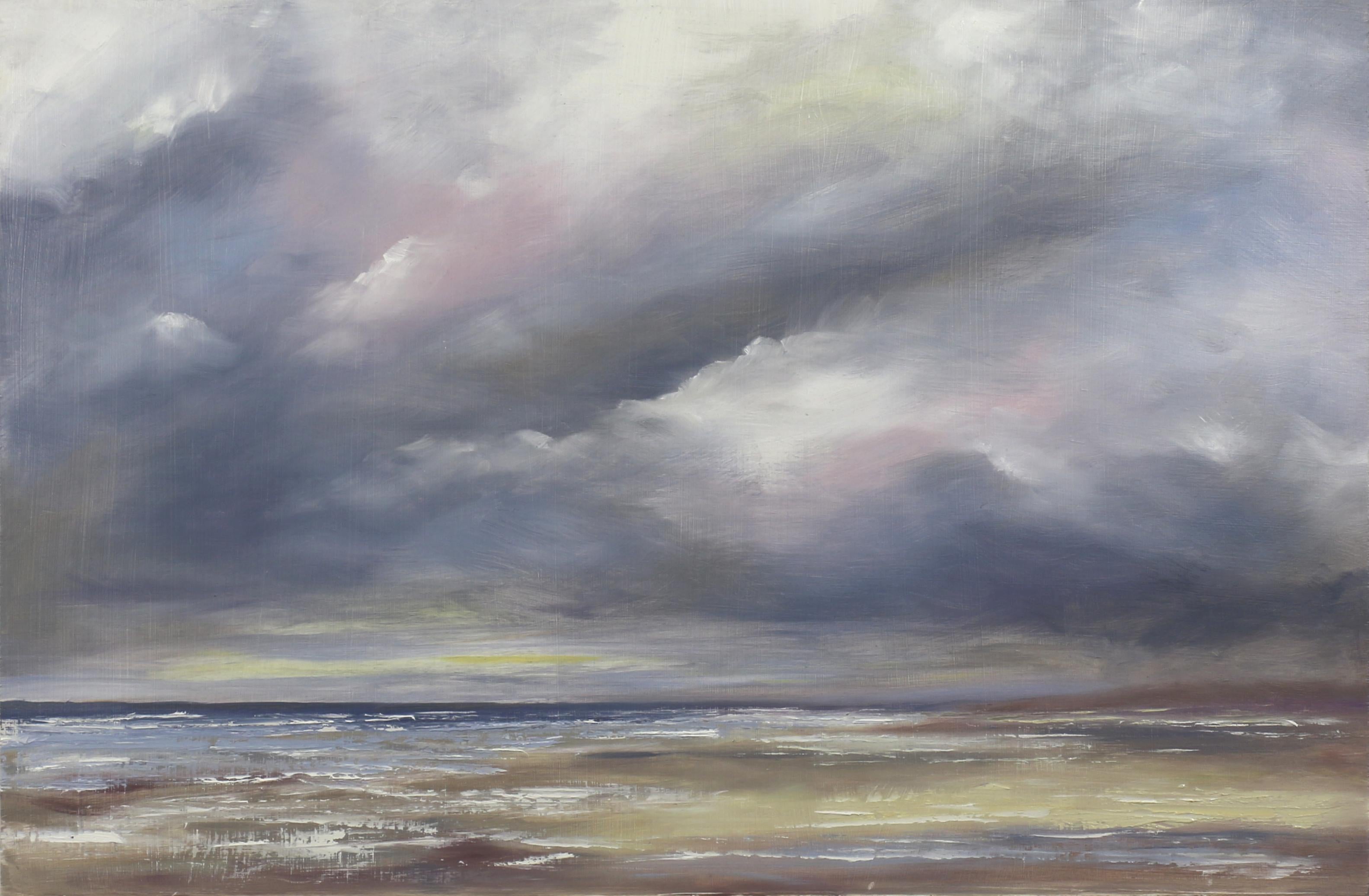 Rain On The Headland - Painting by Dave Watson