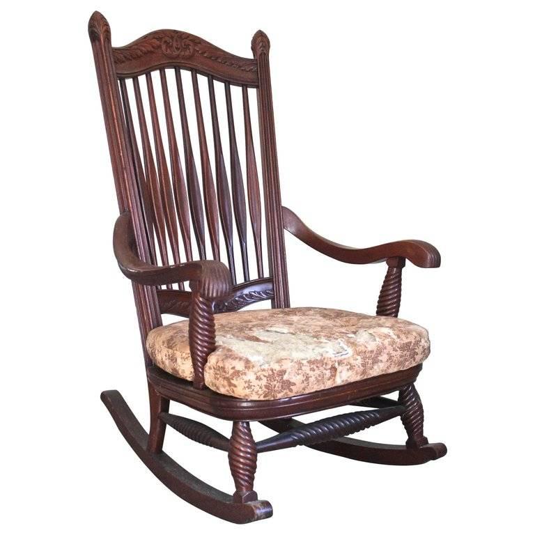  Francis Bacon Davenport American Renaissance Carved Mahogany Armchair For Sale