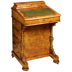 Antique Davenport Desk in Walnut Root, England, 19th Century