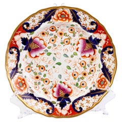 Davenport English Imari Porcelain Plate Fin du 18ème siècle 