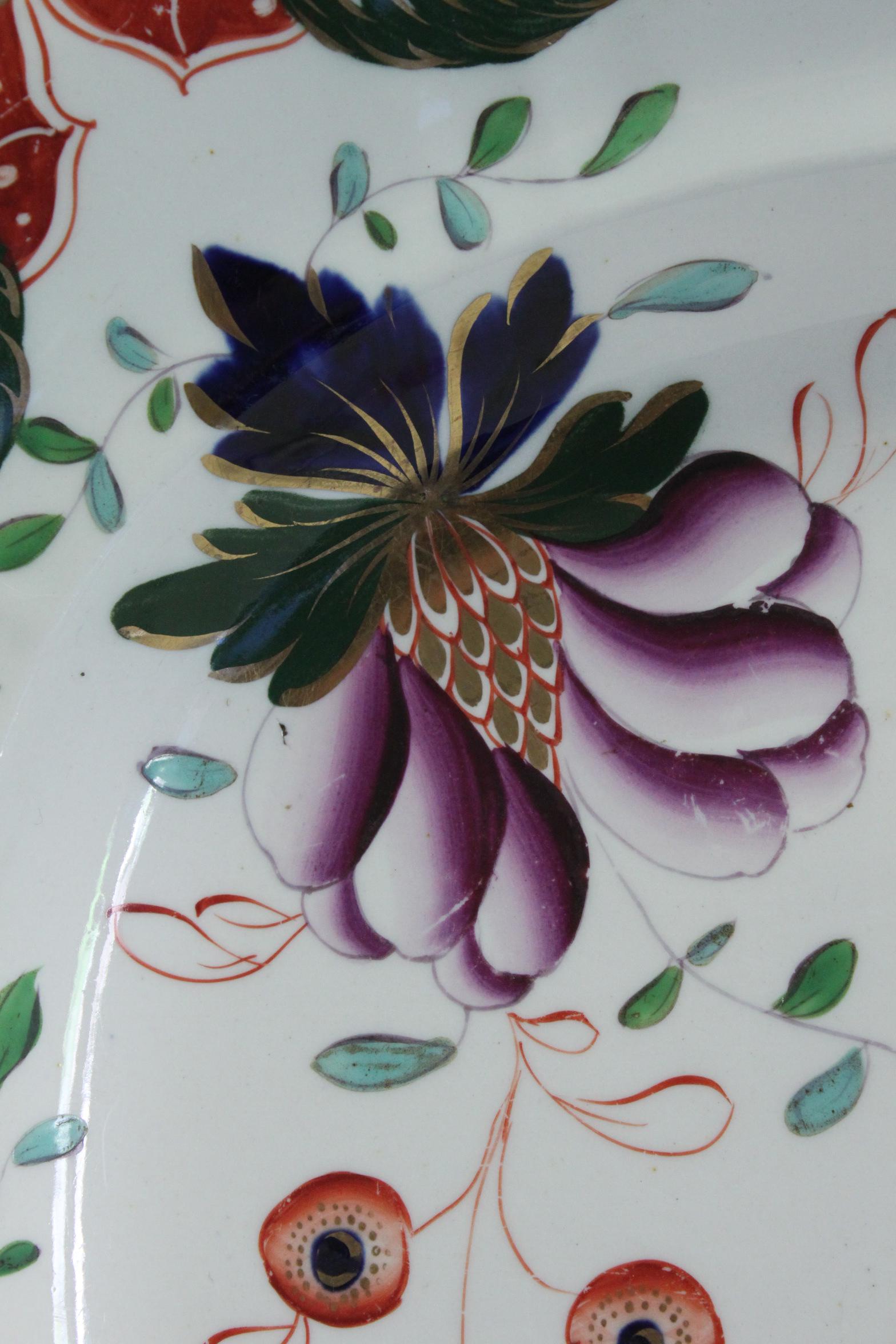 Regency Davenport Hand Coloured Platter For Sale