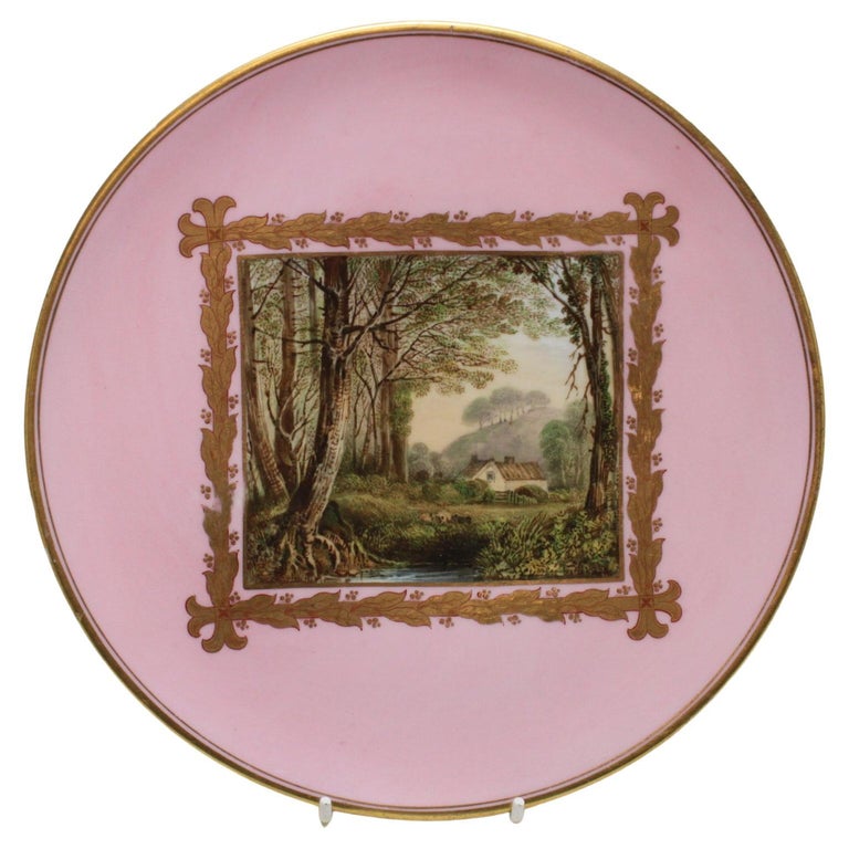 Davenport Hand Painted Porcelain Plate For Sale at 1stDibs