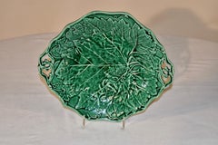 Davenport Handled Majolica Dish, Dated 1852