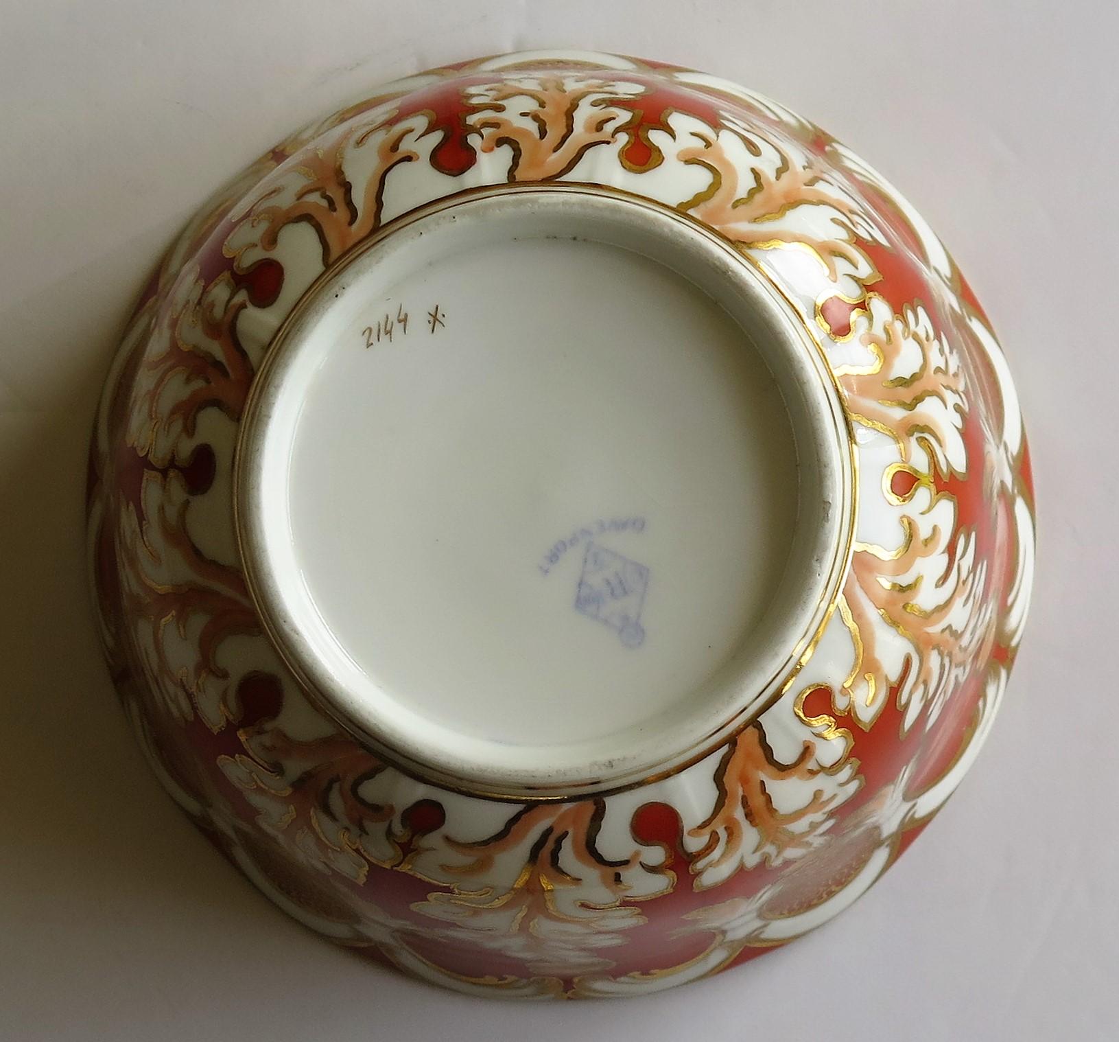 Davenport Porcelain Bowl in Pattern 2144 Fully Marked to Base, English, 1845 9
