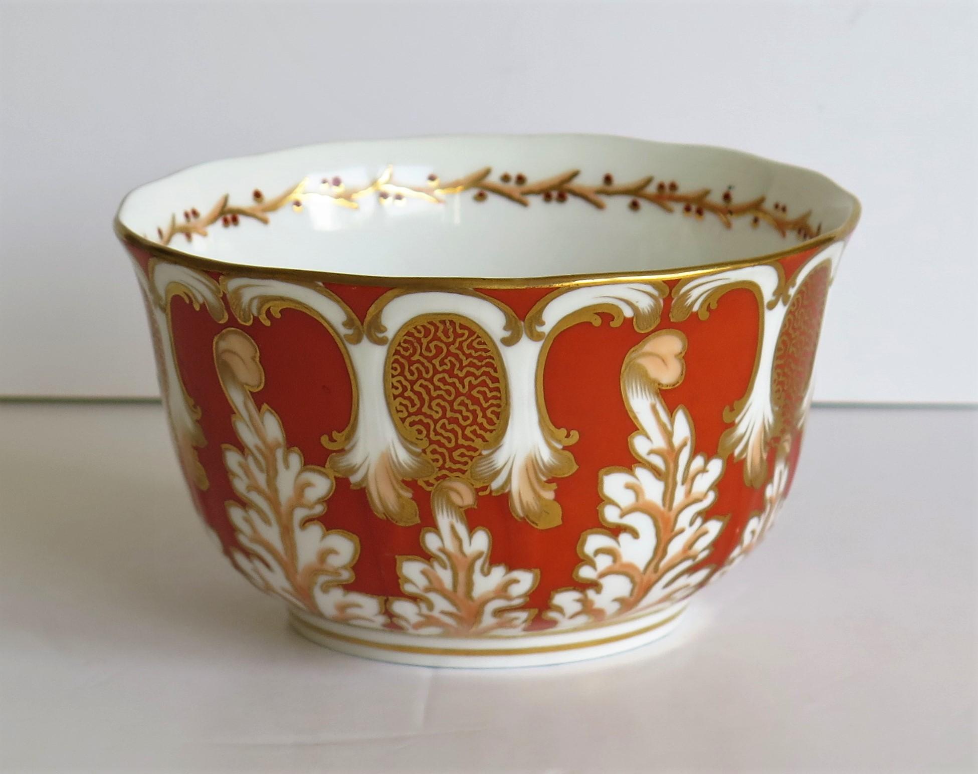 19th Century Davenport Porcelain Bowl in Pattern 2144 Fully Marked to Base, English, 1845
