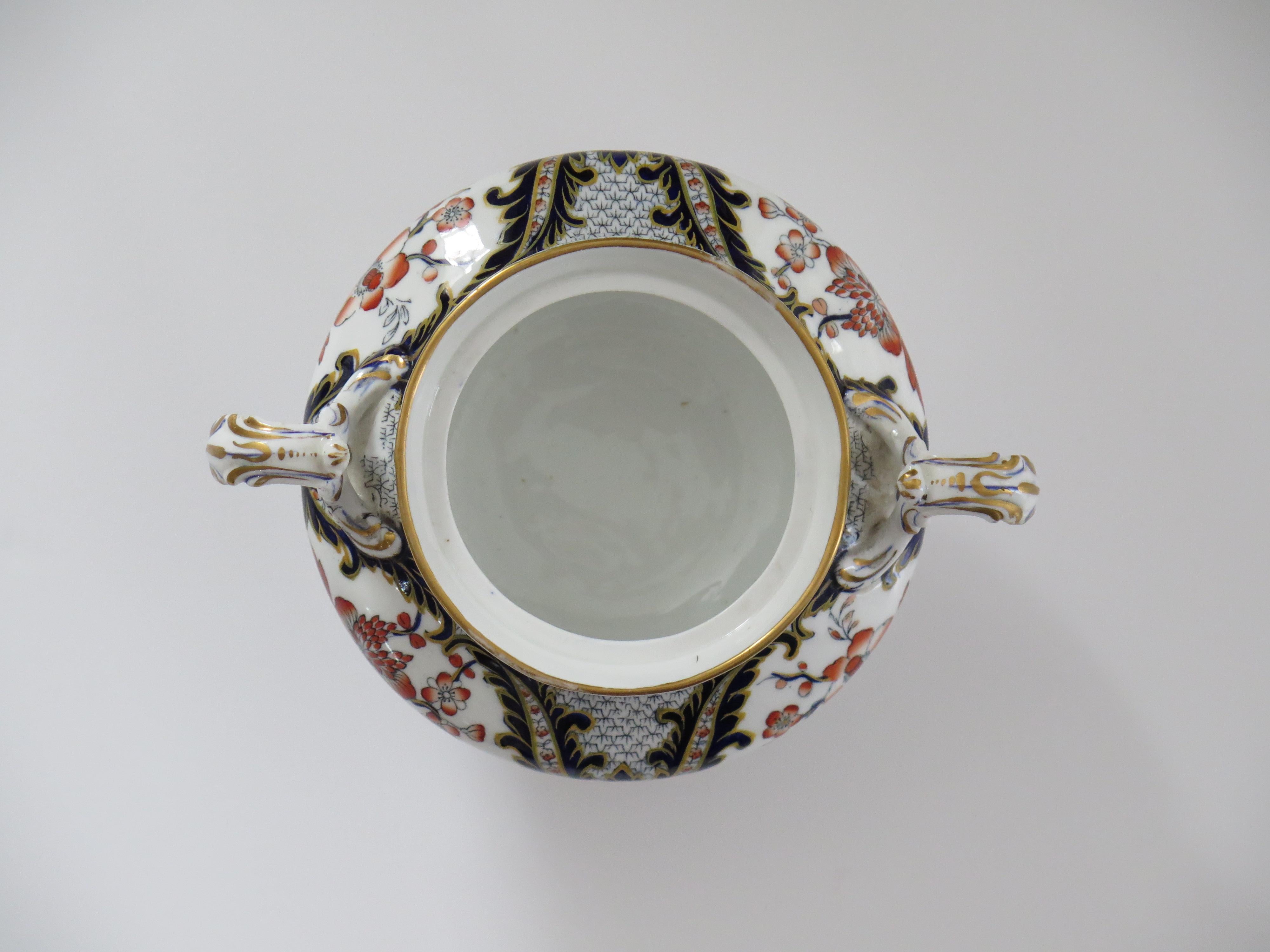 Cuenco con tapa de porcelana Davenport, patrón 2829 Chinoiserie, inglés 1860 en venta 7