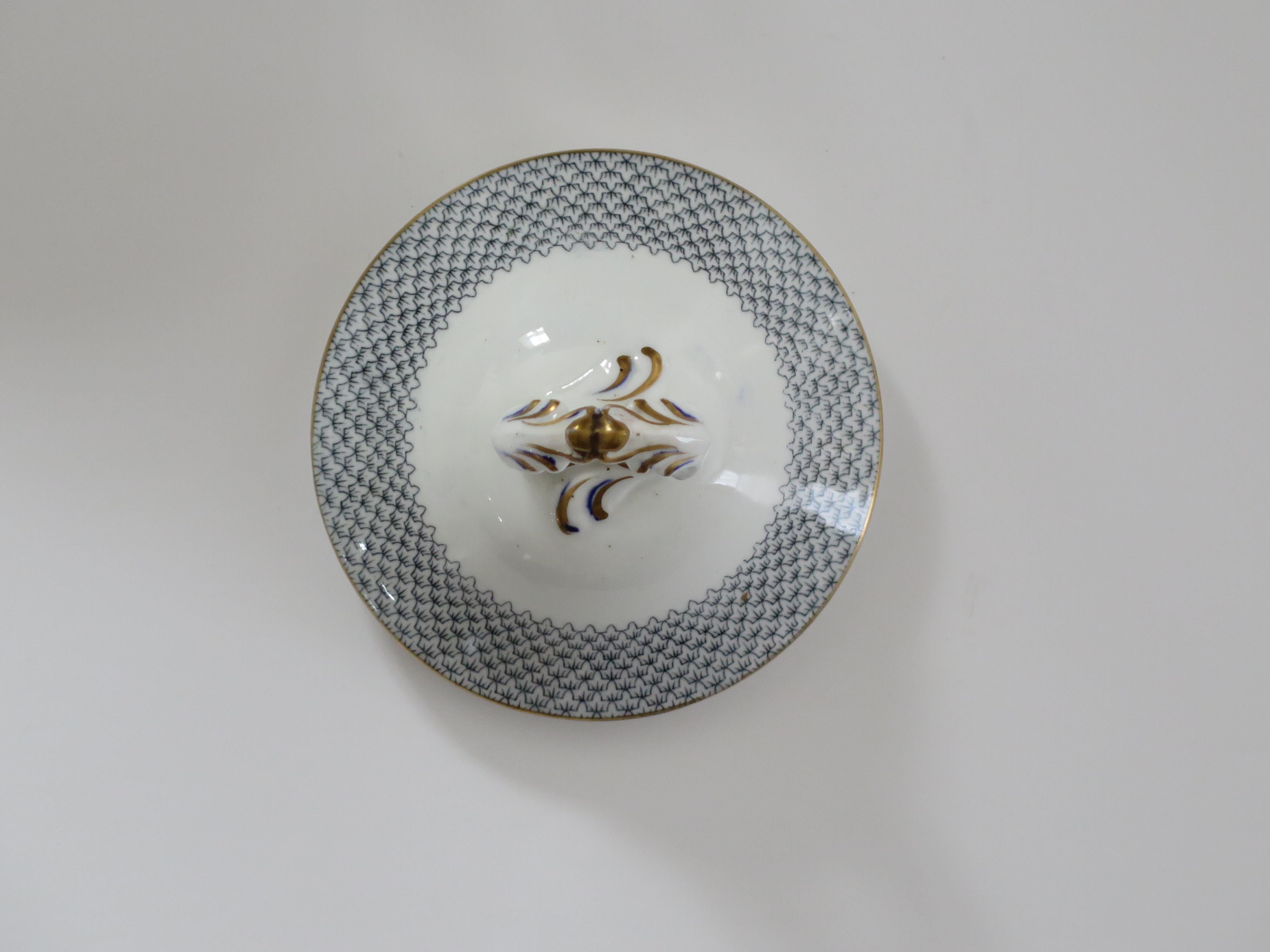 Cuenco con tapa de porcelana Davenport, patrón 2829 Chinoiserie, inglés 1860 en venta 8