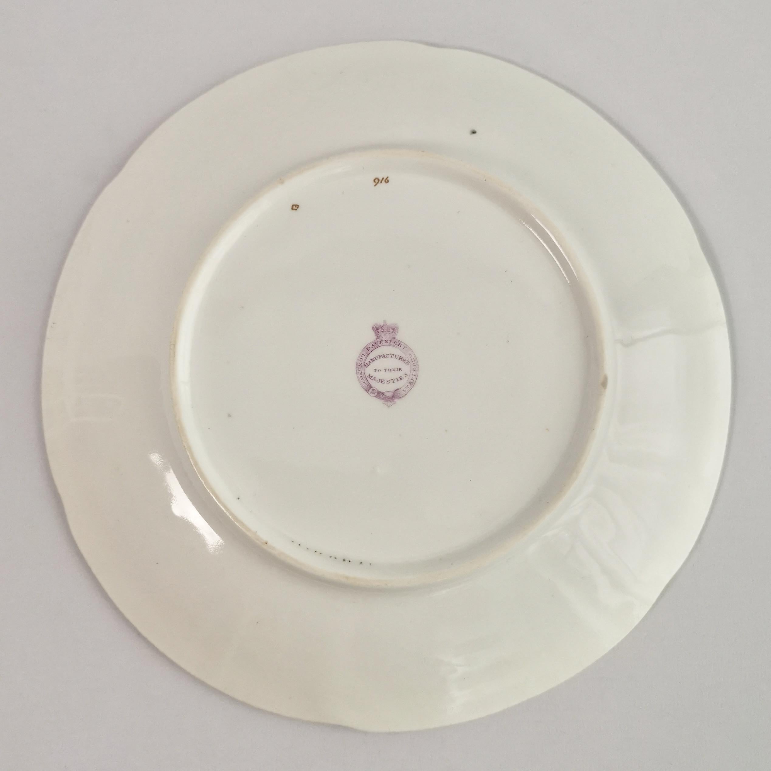 Davenport Porcelain Plate / Stand, White with Sèvres Style Birds, 1830-1837 1
