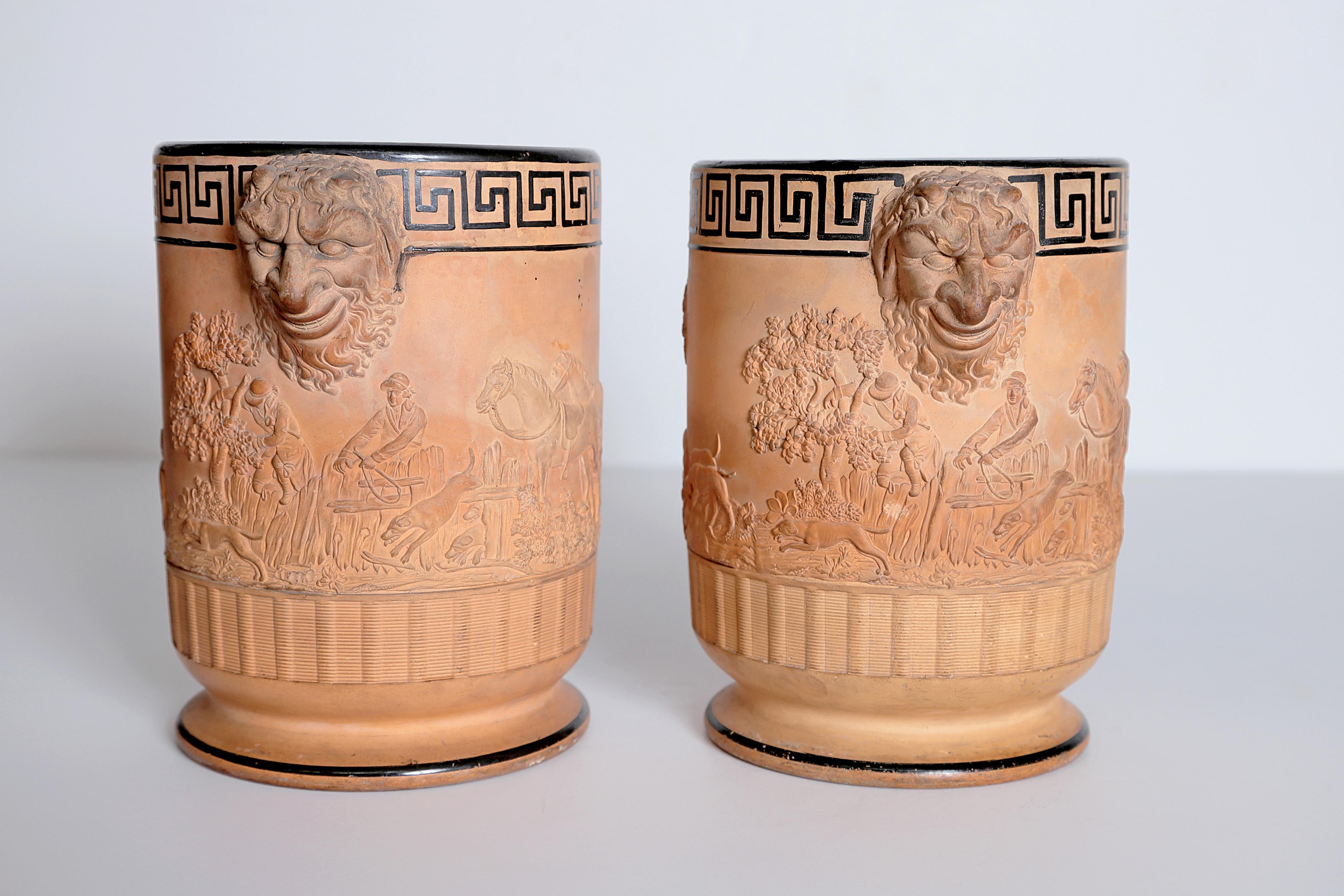 Davenport Pottery Ltd. Terracotta Wine Coolers / Pair In Good Condition In Dallas, TX