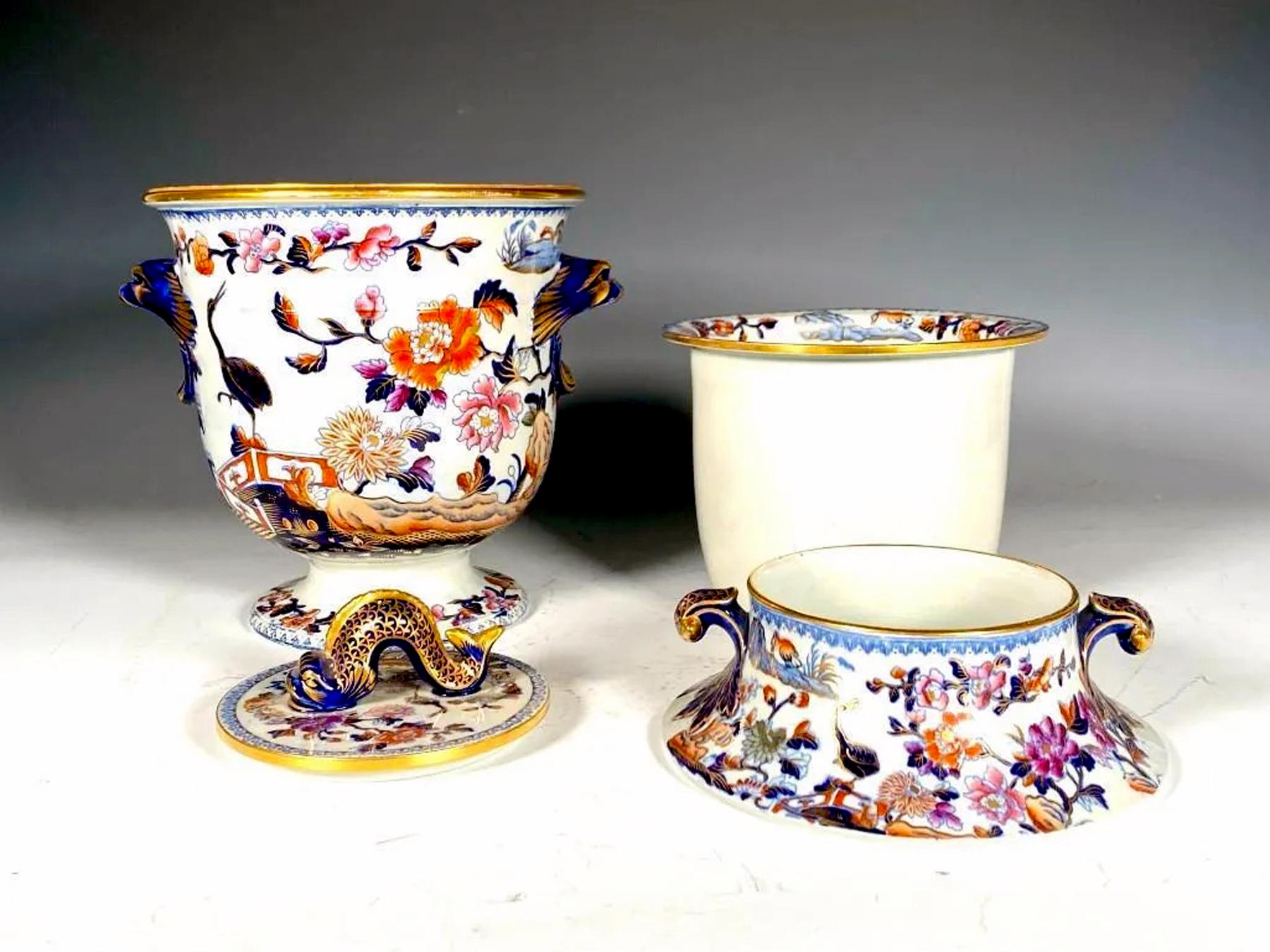 Ceramic Davenport Stone China Chinoiserie Fruit Coolers in 