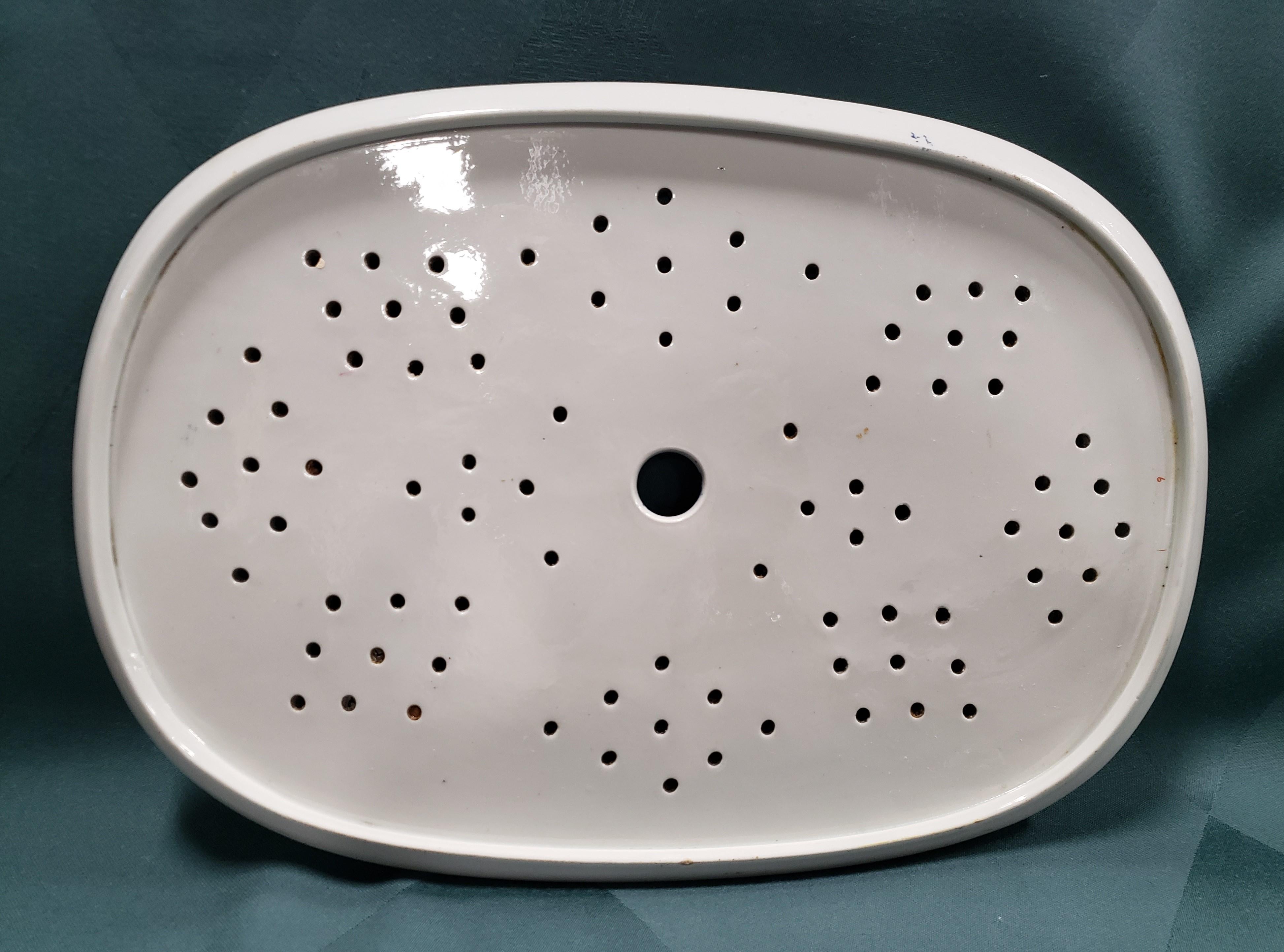 Davenport Stone China Meat Platter with Drain Plate For Sale 1
