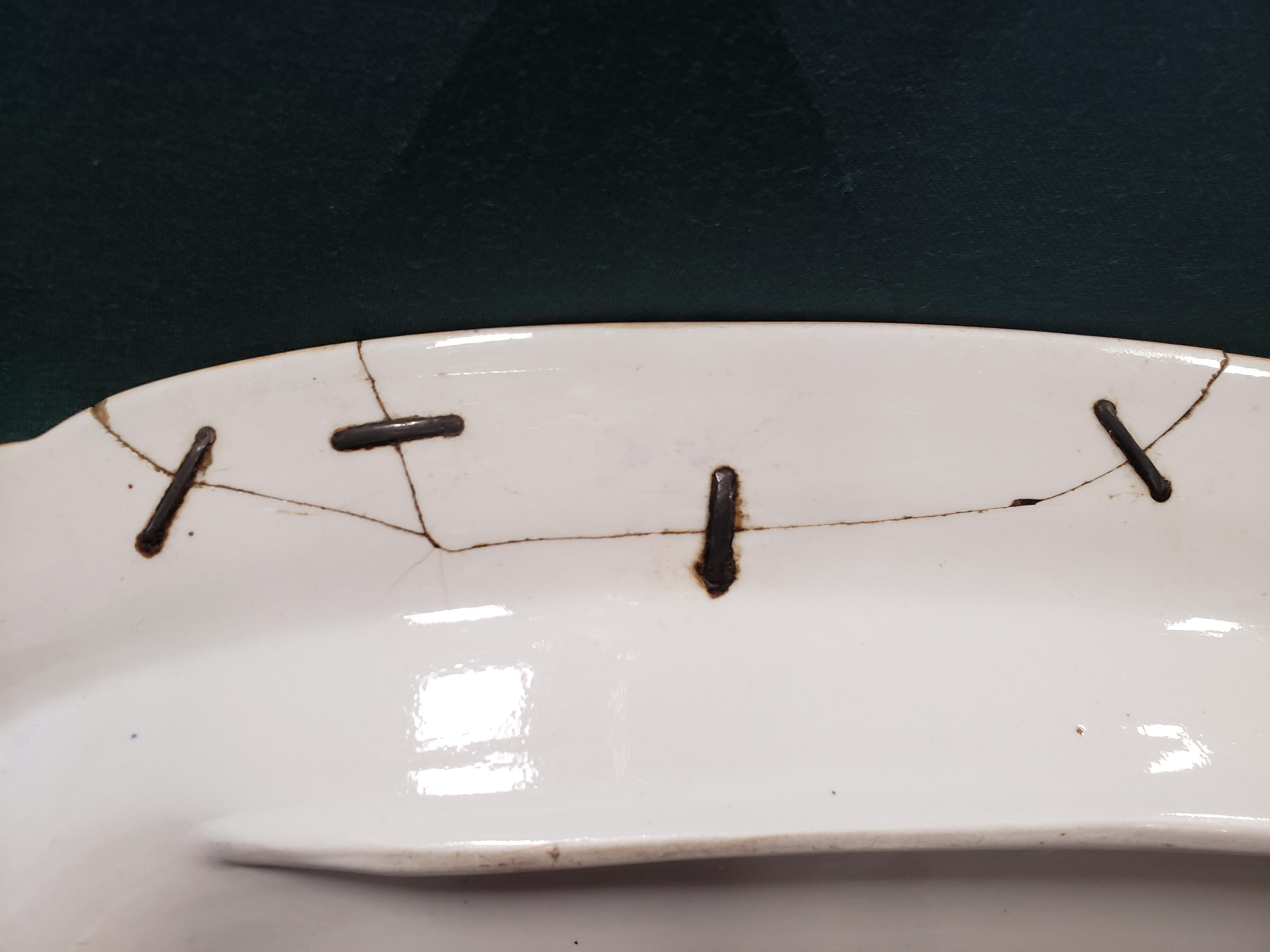 English Davenport Stone China Meat Platter with Drain Plate For Sale