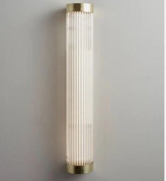 Davey Lighting Narrow Pillar Light 23.5” Wall Sconce, Brass, Model 7211, UK.