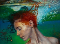 "Esca" Pittura ad olio originale contemporanea di David Abed