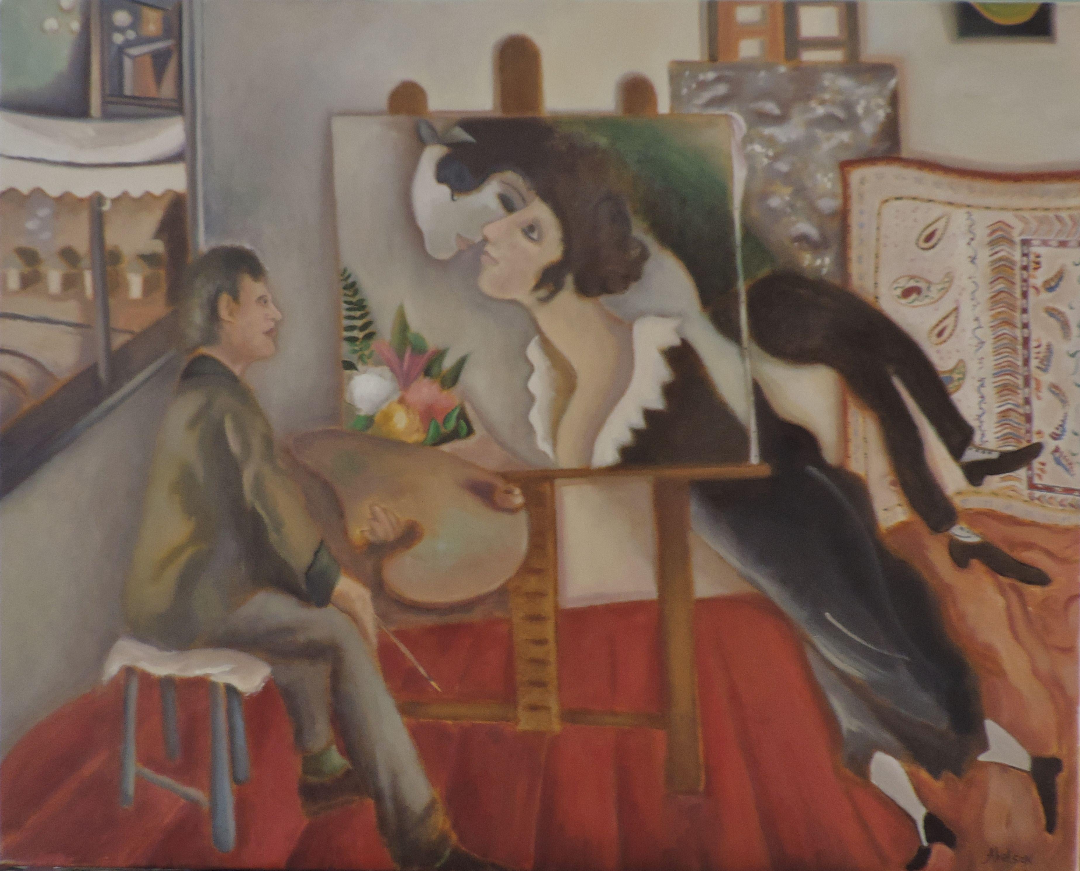 CHAGALL, Gemälde, Öl auf Leinwand