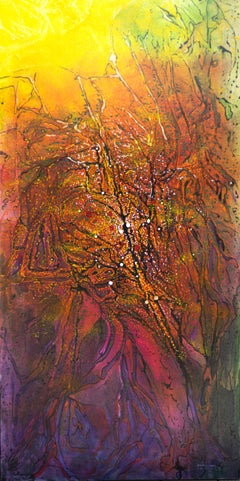 "Light" Pittura astratta in acrilico su tela