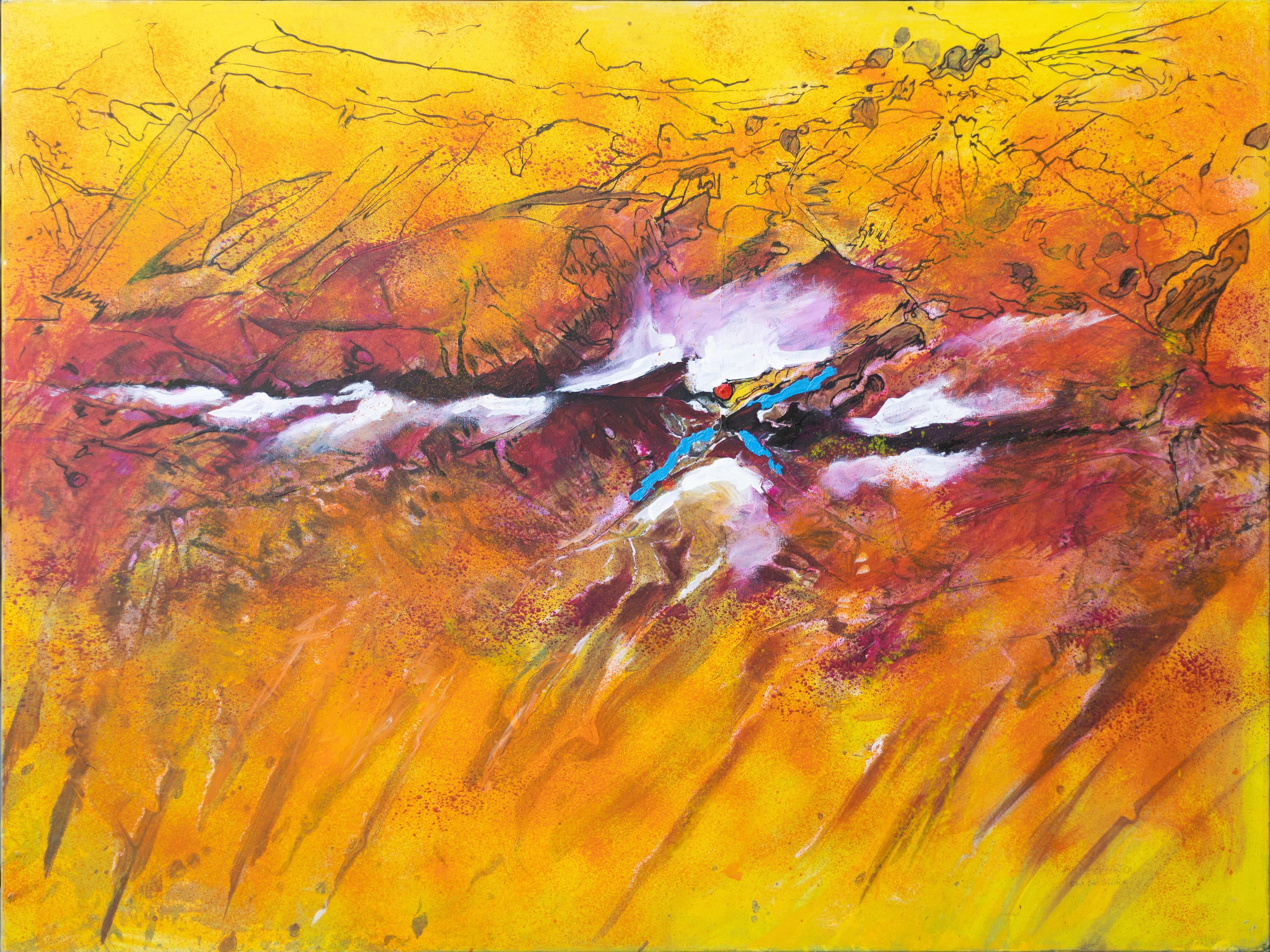 David Ackerson Abstract Painting - Texas Burning