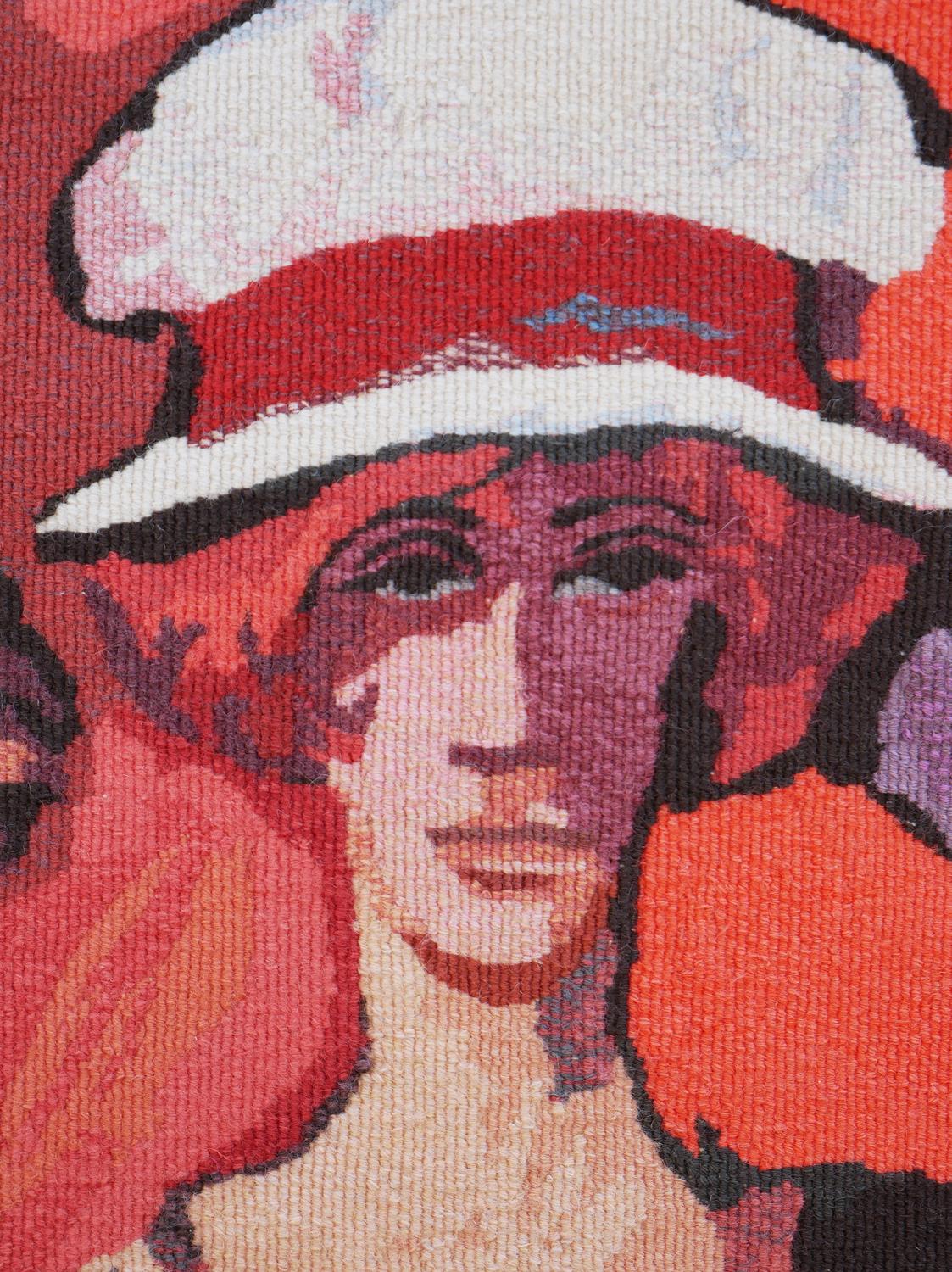 Tapisserie figurative abstraite de musiciens et d'une muse de la famille Harlequin en vente 10