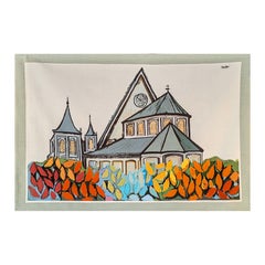 "L'Eglise De St. Genevieve" Abstract Architectural Tapestry of a Cathedral