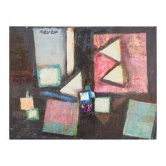"Go West" Colorful Modern Abstract Cubist Inspired Still Life Painting