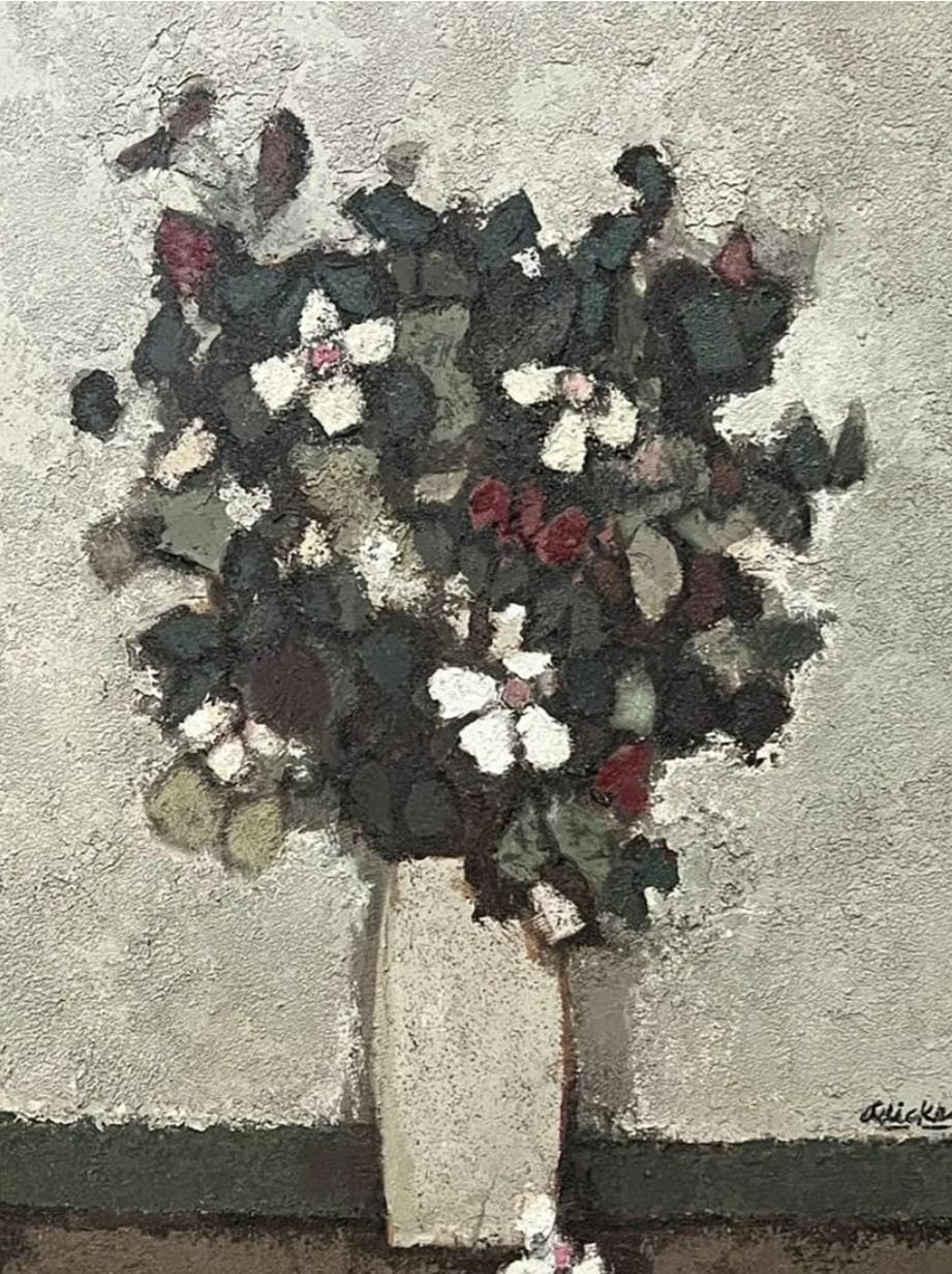 Large Bouquet - Painting by David Adickes