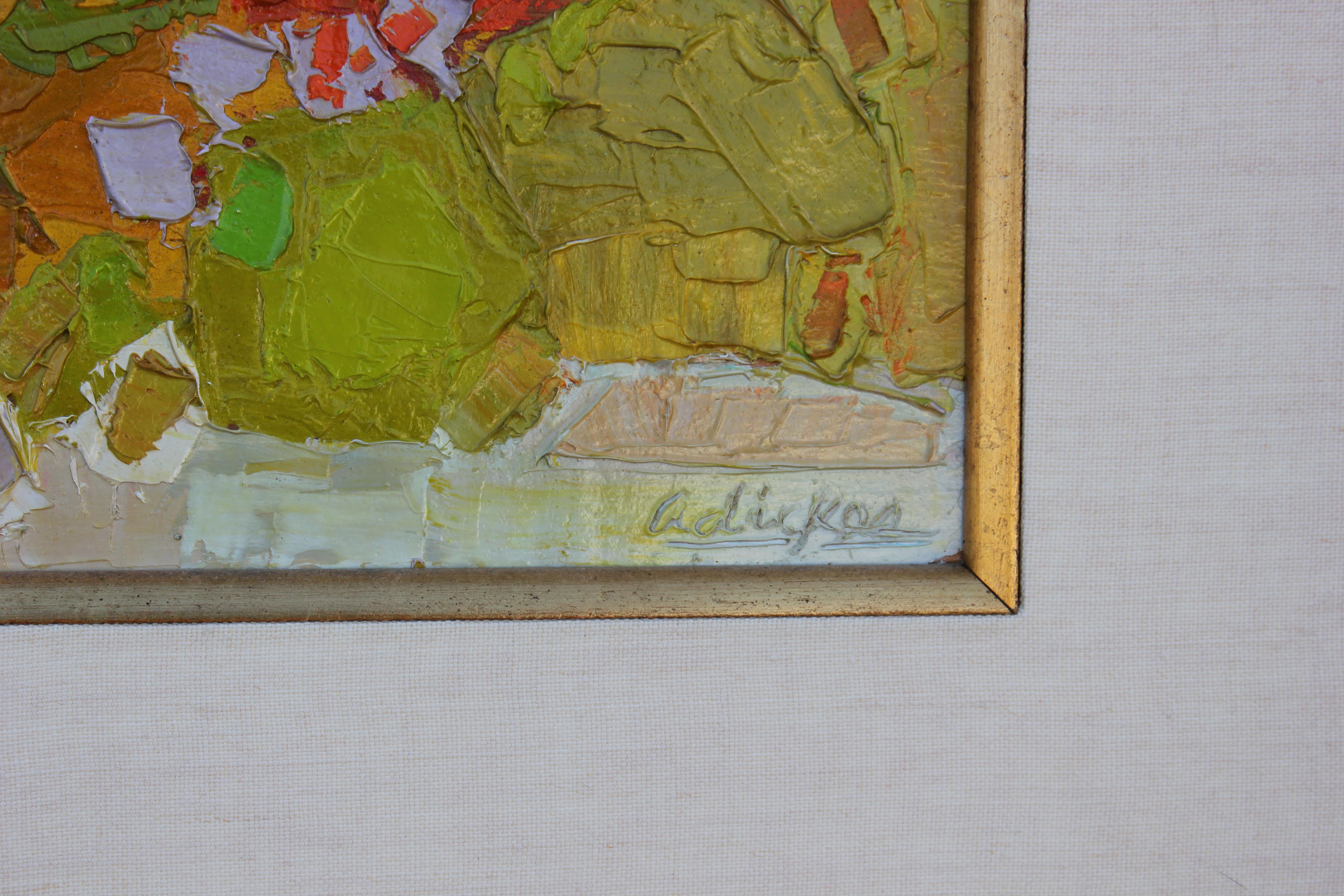 Textured Green Abstract Painting 2