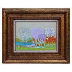 Impressionist Abstract Purple Tonal Landscape
