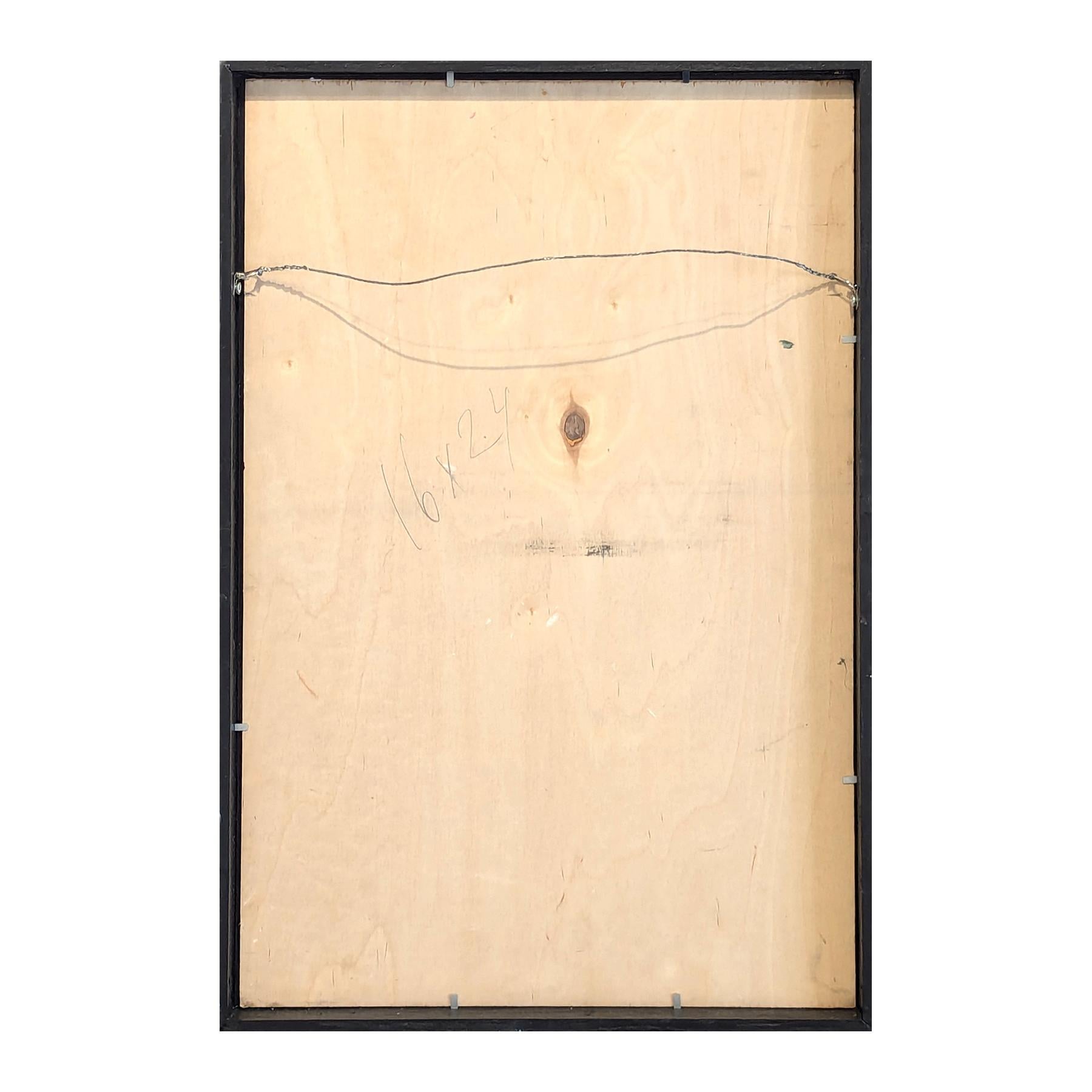 Pittura astratta moderna di un uomo barbuto Scultura con uccello, telefono e barca in vendita 6