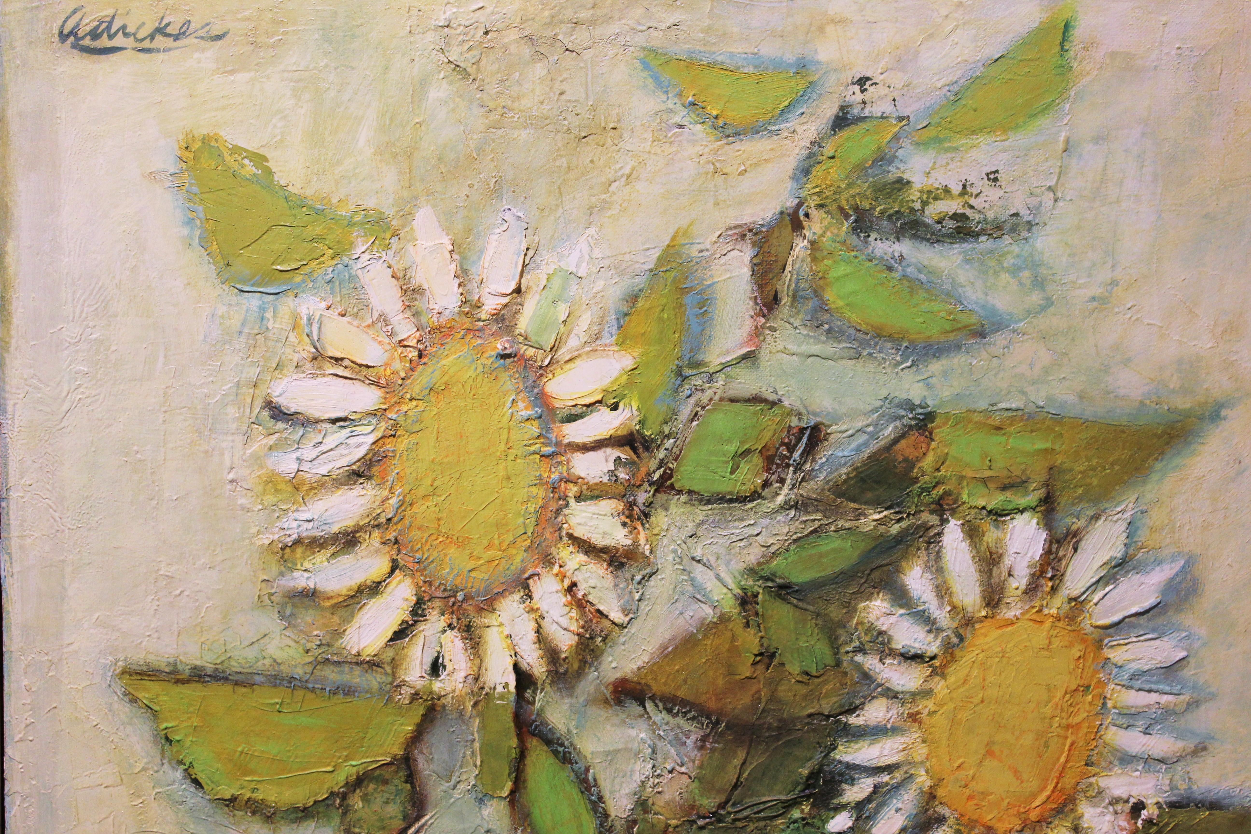 Sunflower - Naturalistic Painting by David Adickes