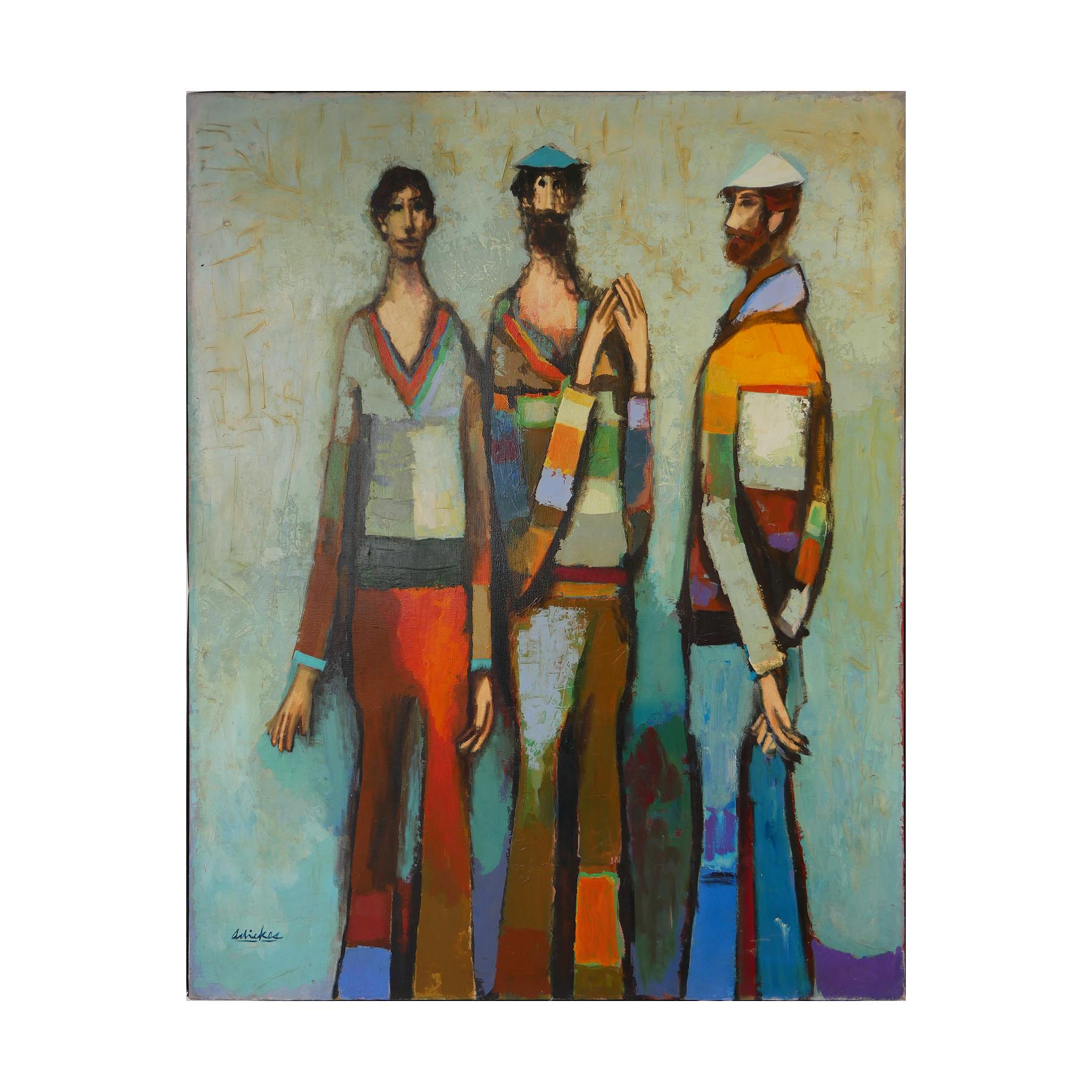 3 guys painting