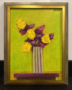 Fleurs jaunes, grand vase