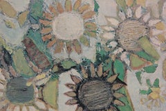Impressionist Sunflower Floral Still Life Pencil Signed Print