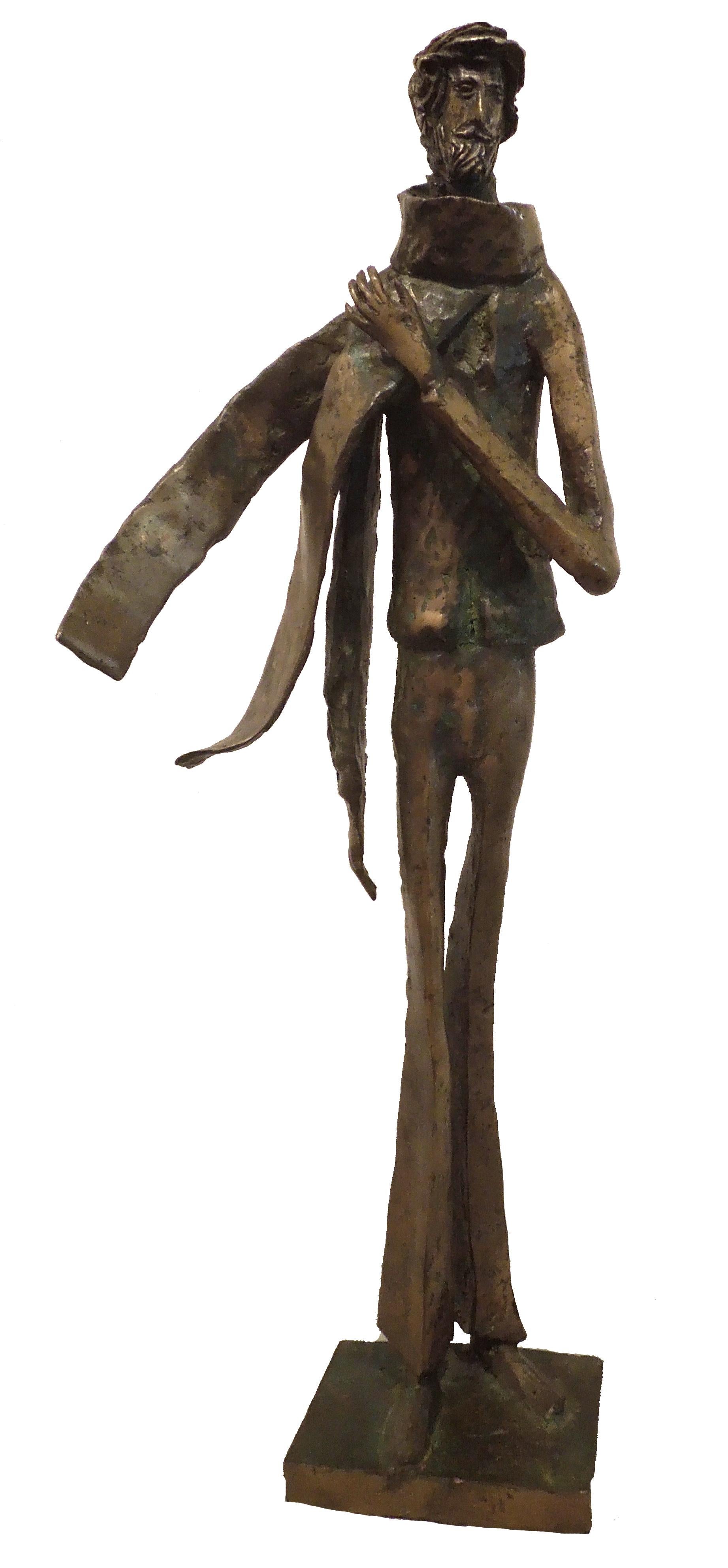 David Adickes Figurative Sculpture - Flowing Scarf - Bronze Sculpture