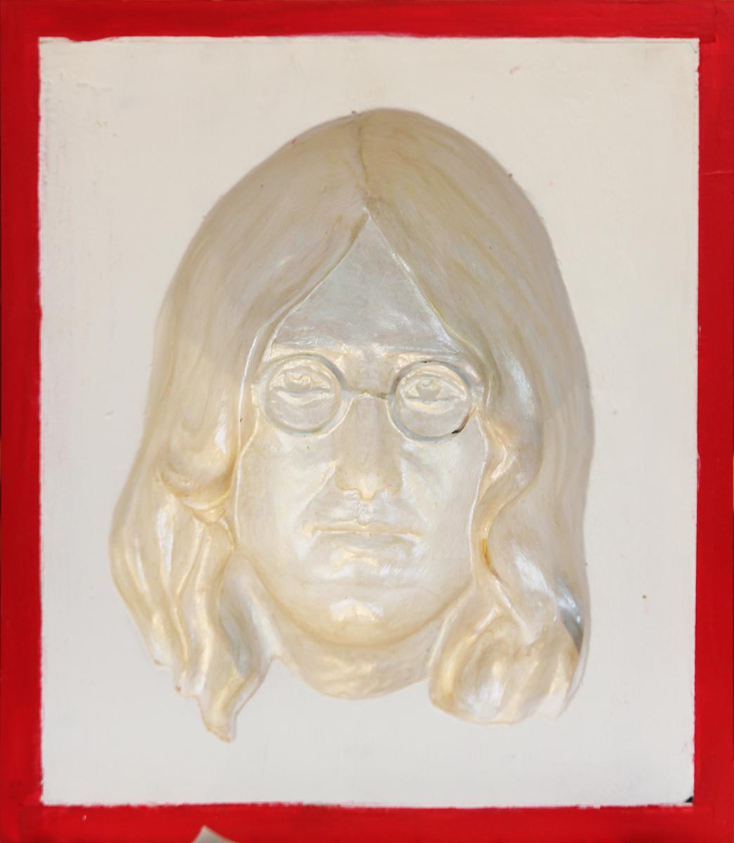 Set of 4 Realistic Optical Illusion Cast Stone Portraits of The Beatles  For Sale 6