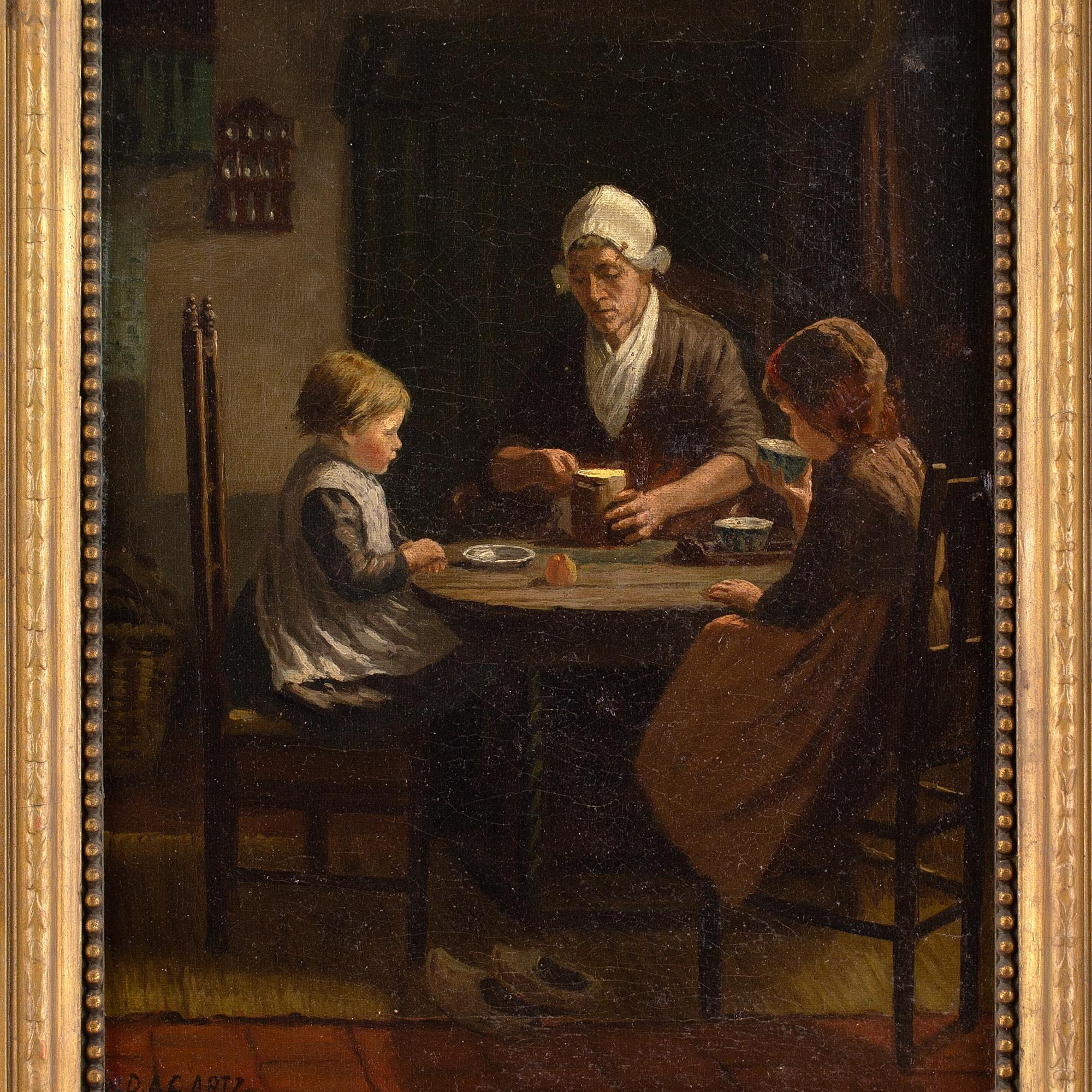David Adolf Constant Artz (After) Midday Meal, Oil Painting 4