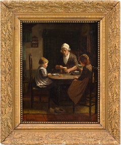 David Adolf Constant Artz (After) Midday Meal, Oil Painting