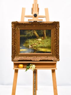 Ducks at the waterfront - Constant Artz - Around 1930