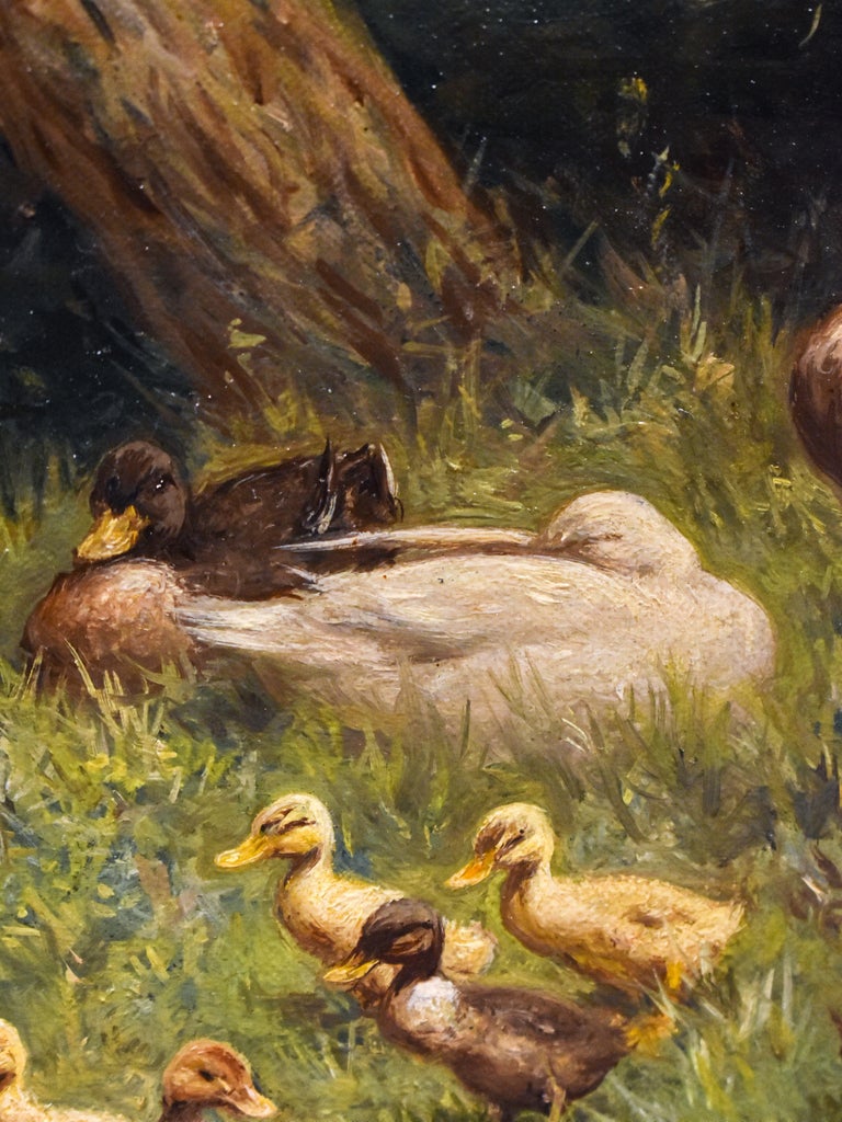 Ducks at the waterfront - Constant Artz - Around 1930 For Sale 3