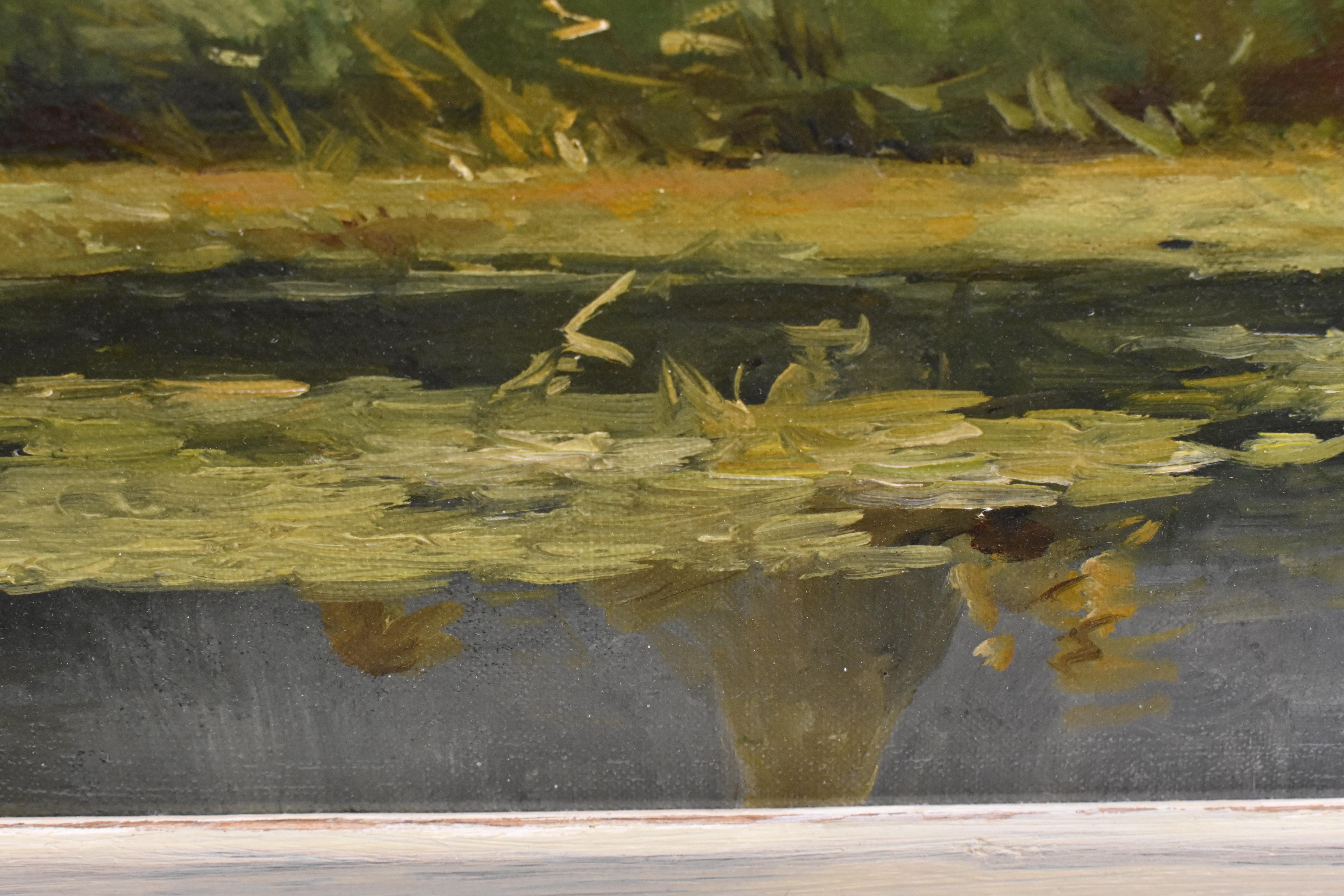 Ducks At The Waterfront Dutch David Constant Artz Impressionist realist.  For Sale 3