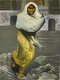 Huyendo del terror (Mujer en la cárcel), de David Alfaro Siqueiros