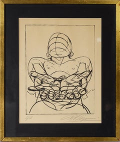 "Nuestra Imagen Actual" - Lithograph Study for Our Present Image