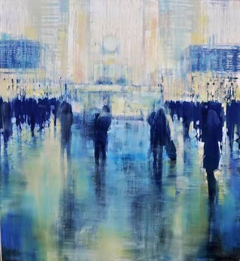 David Allen Dunlop Abstract Painting - Grand Central Station, Radiant Motion