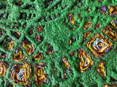 David Ambrose, „Emerald Arc“, Öl auf Spitze, Vorder- und Rückseite, auf Holzkeilrahmen aufgezogen