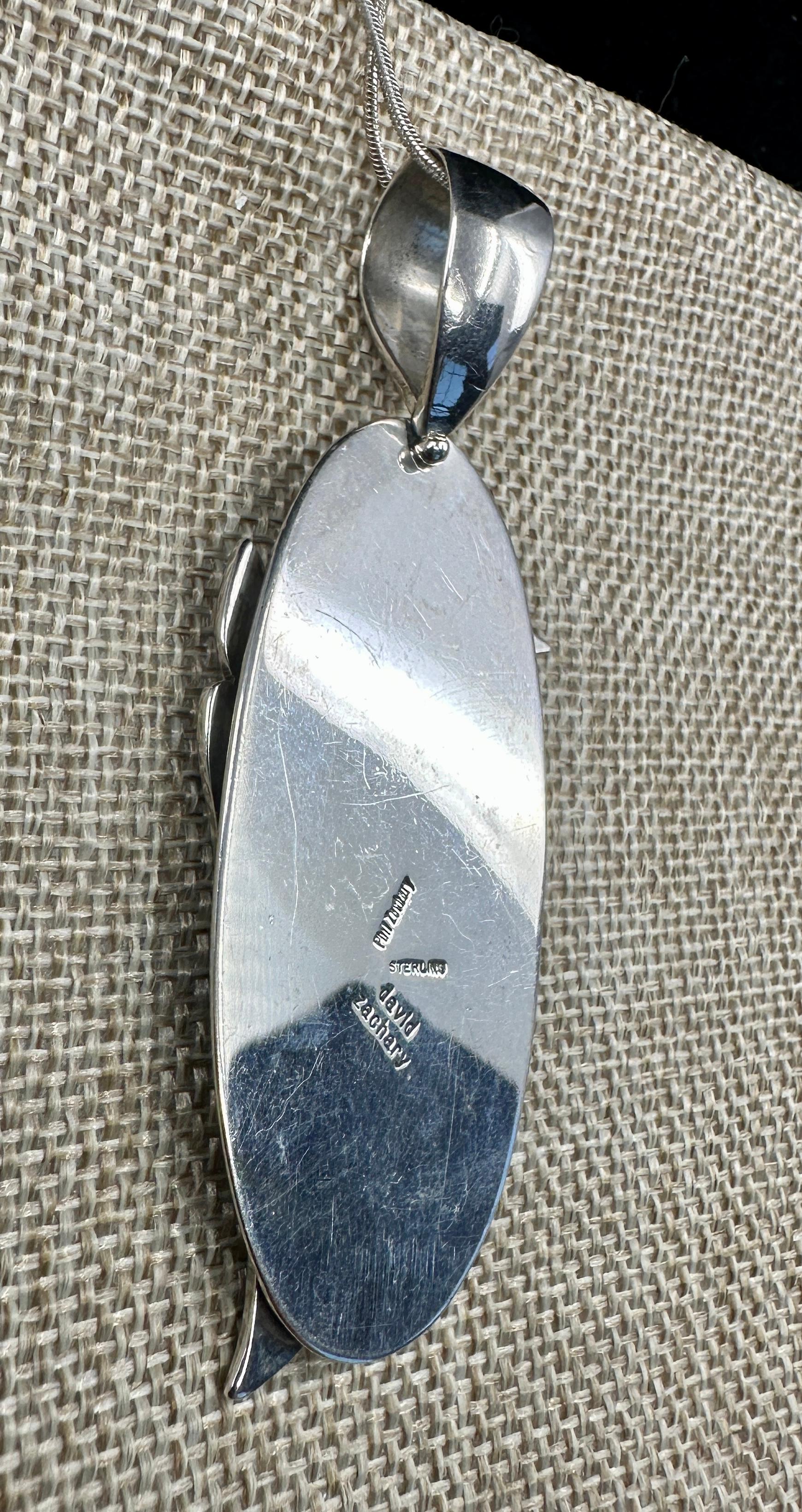 David and Phil Zachary Collana di uccelli Navajo in argento sterling Nativi americani in vendita 9