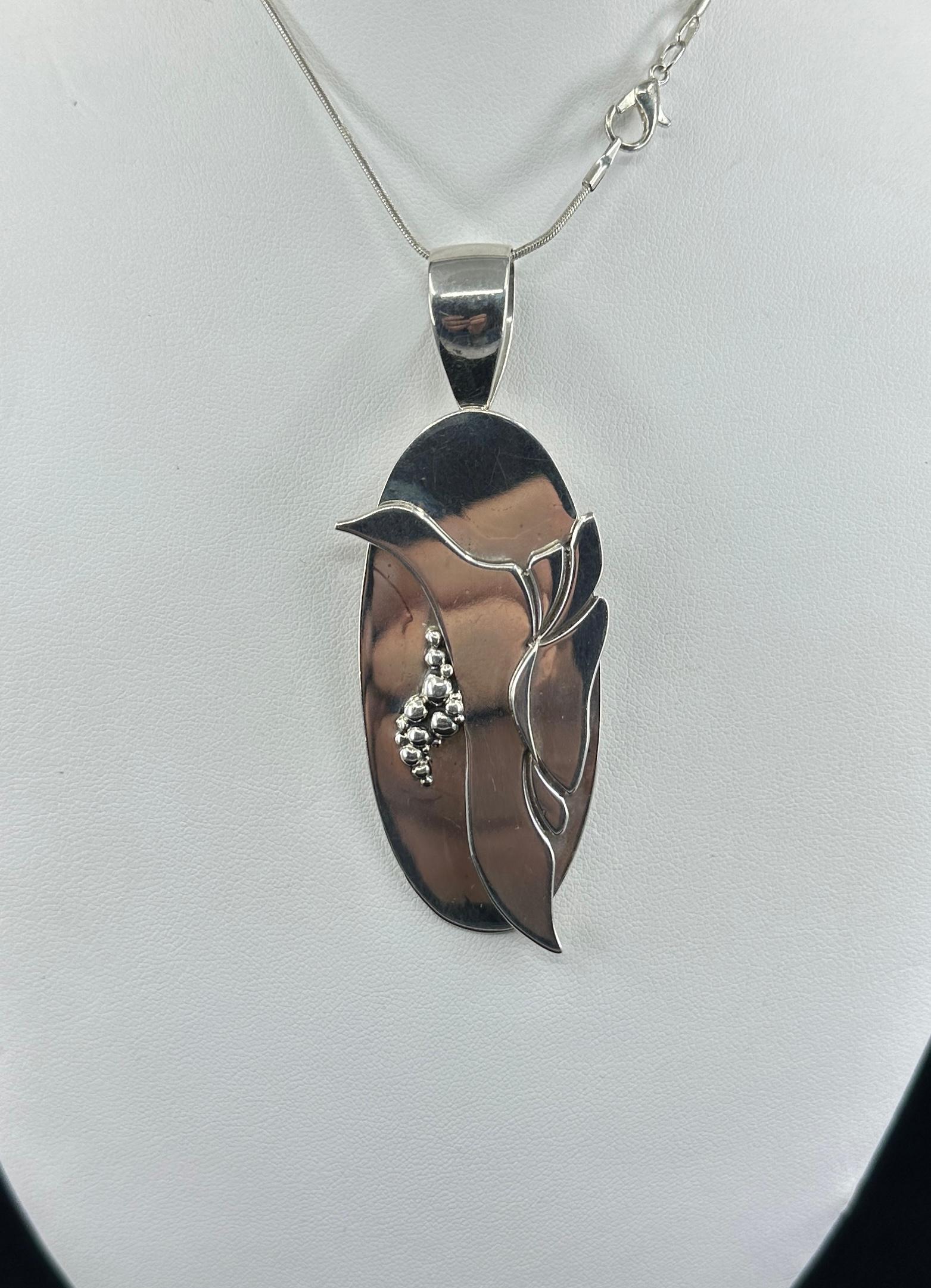 da uomo o donna David and Phil Zachary Collana di uccelli Navajo in argento sterling Nativi americani in vendita