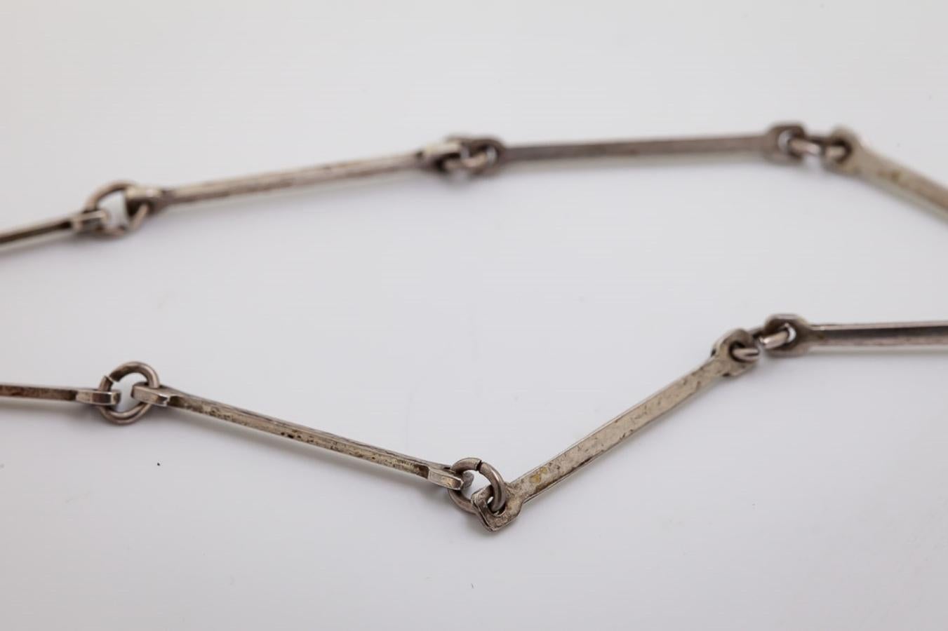 Women's David Andersen Blue Enamel Sterling Silver Necklace For Sale