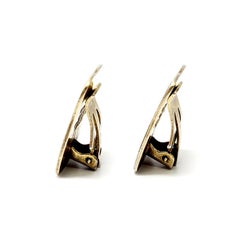 David Andersen Four Seasons "Spring" Sterling Silver Enamel Clip-On Earrings