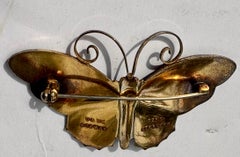 David Andersen gilded sterling silver brooch/pin enamel Butterfly